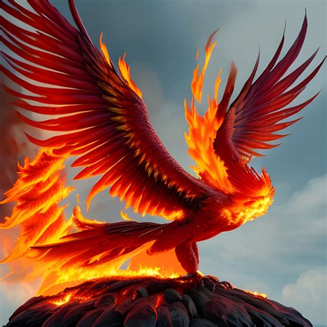 A big phoenix make of fire, with ultra high resolution and reali... - Arthub.ai