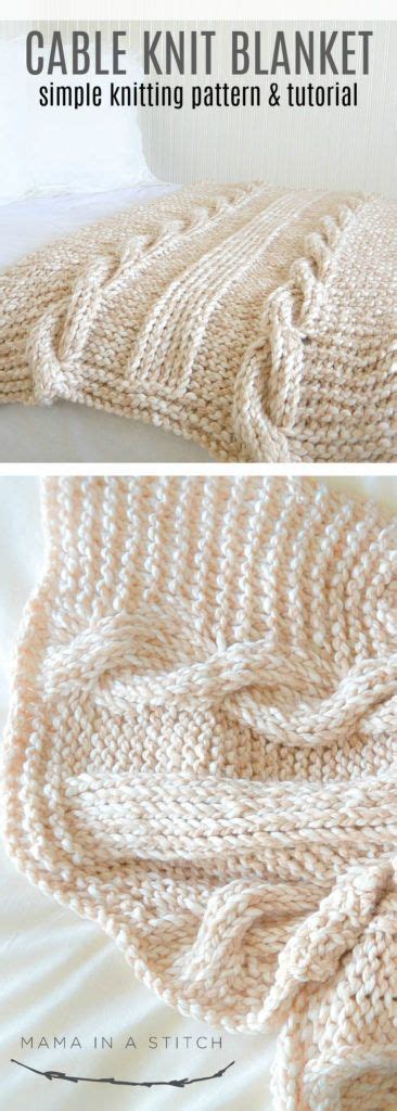 Endless Cables Chunky Knit Throw Pattern | Cable knit blankets, Knitted ...