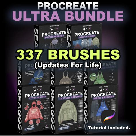 337 Procreate Clothing Brushes Streetwear Mockup Pack Clothing Brand ...