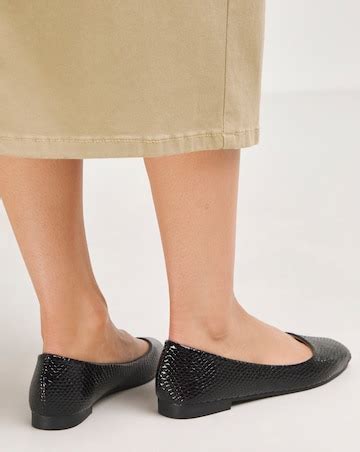 Clarice Square Toe Ballerina Shoes Extra Wide EEE Fit | Ambrose Wilson
