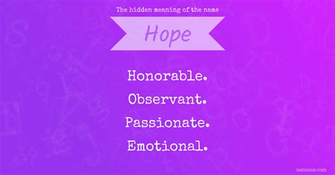 The hidden meaning of the name Hope | Namious