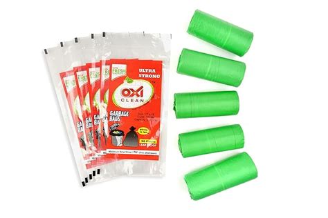 OXI CLEAN 100% OXO Biodegradable Garbage poly Dustbin Bags for Small ...