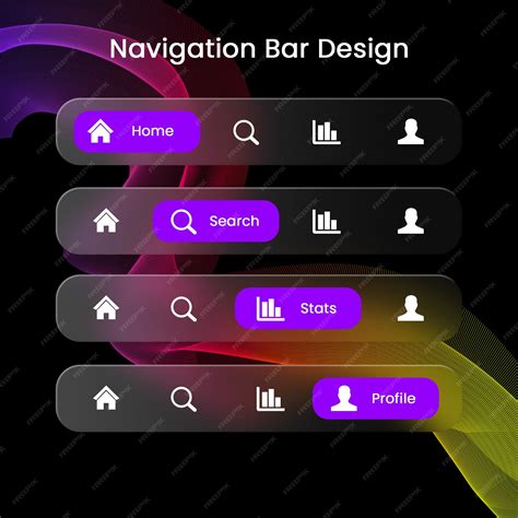 Navigation Bar Design 的图像结果