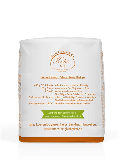 1 kg Mantler Keks-Mix soja- & glutenfrei Paket - www.mantler-glutenfrei.com