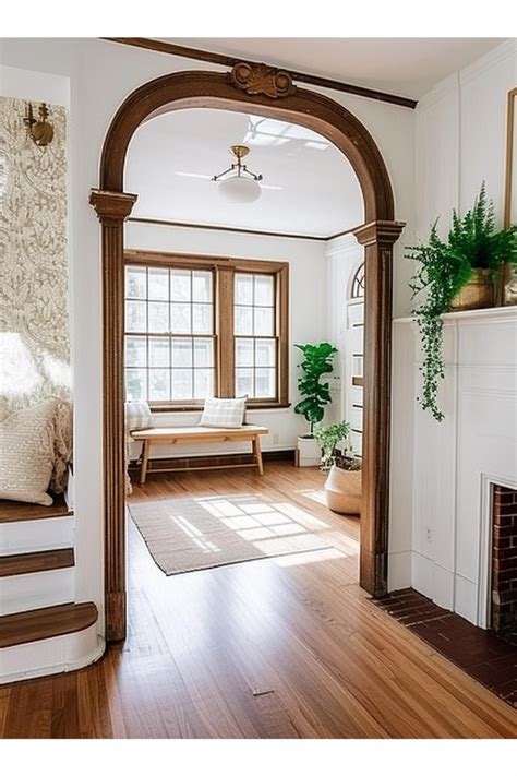 Vintage-Inspired White Walls with Wood Trim