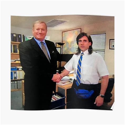 Young Michael Scott Shaking Ed Truck's Hand | The office Premium Matte ...