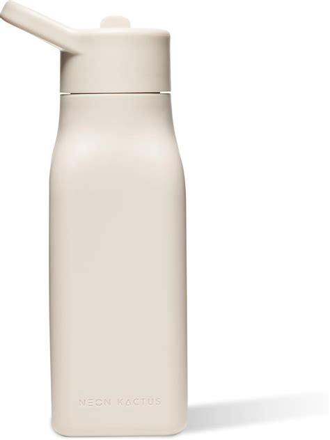 Neon Kactus Silicone Kids Bottle | Kids Water Bottles with Straw for School, Travel, Sports ...