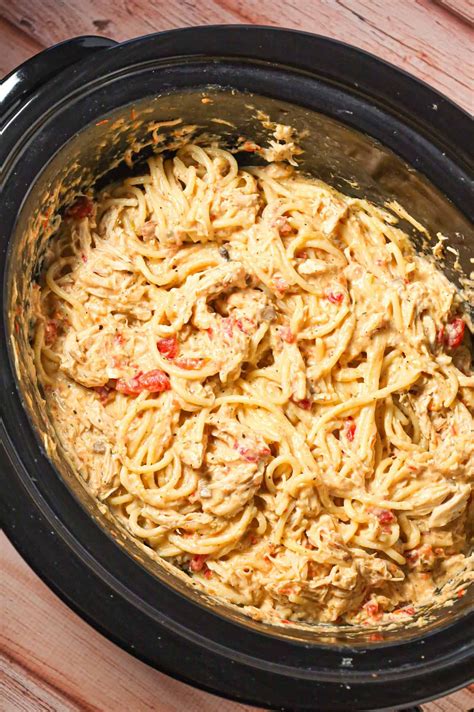 Crock Pot Chicken Spaghetti is a hearty slow cooker pasta recipe made ...