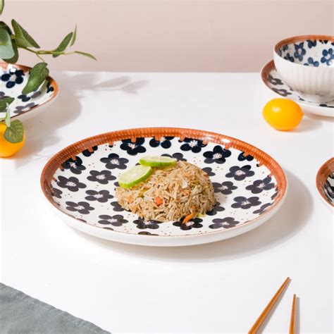 Sylvan Floral Patterned Ceramic Dinner Plate 10 Inch