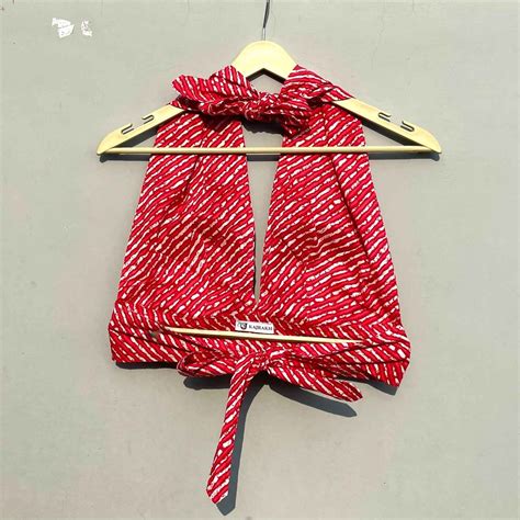 Red Lehariya Halter Neck Bralette – Local Nation