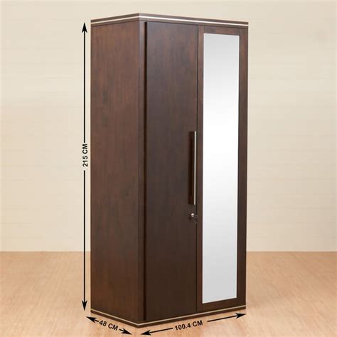Buy Valencia Two Door Hinged Wardrobe- 100X65 cms. - Brown from Home ...