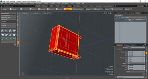 3D Dual Fire Extinguisher Fibreglass Cabinet | 3D Molier International