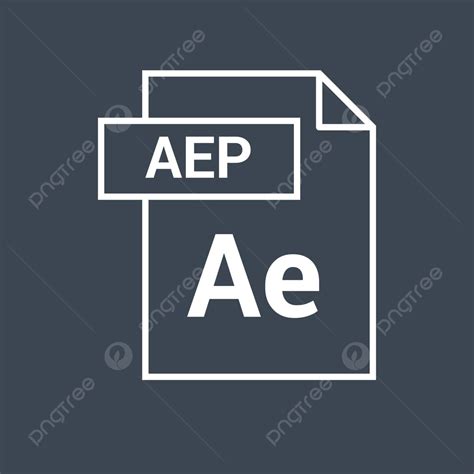 Aep Vector Icon After Effects File Icon Image Object Black Vector ...