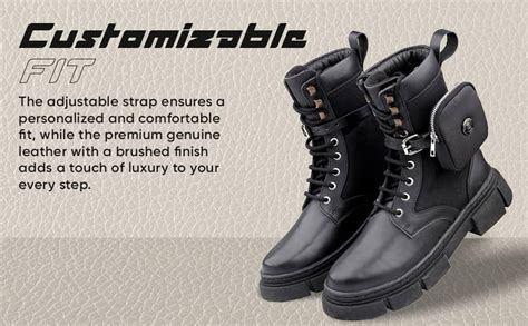 Buy Bacca Bucci Assassin Brushed Leather Combat Boots for Men with ...