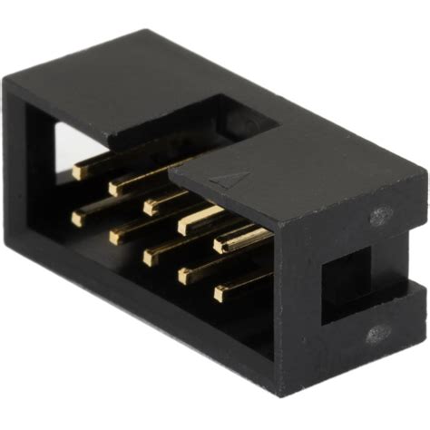 IDC Male connector (shrouded header), 10 pin, right angle leads ...