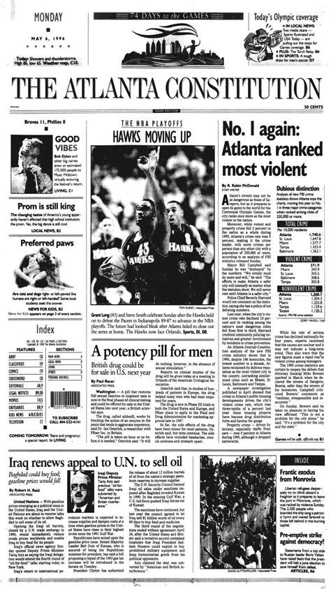The Atlanta Journal Constitution, Bob Dylan front cover