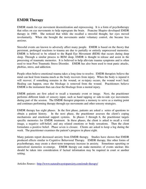 PPT - EMDR Therapy PowerPoint Presentation, free download - ID:7824879