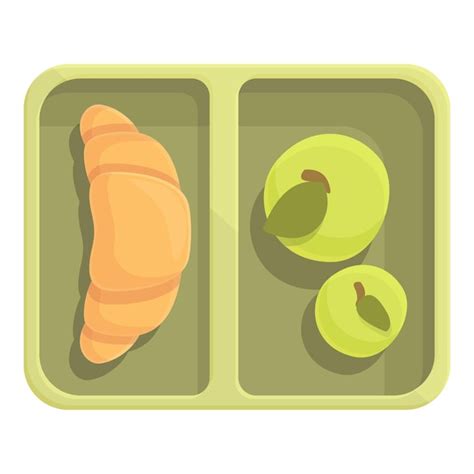 Croissant almoço ícone desenho animado vetor refeição saudável pacote ...