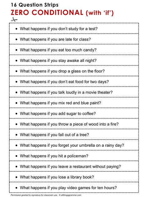 Image result for Zero First Second Conditional Exercises