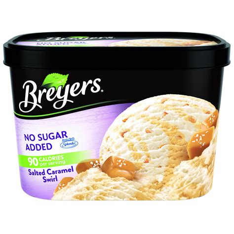 Breyers No Sugar Added Salted Caramel Swirl | Dairy desserts, Sugar ...