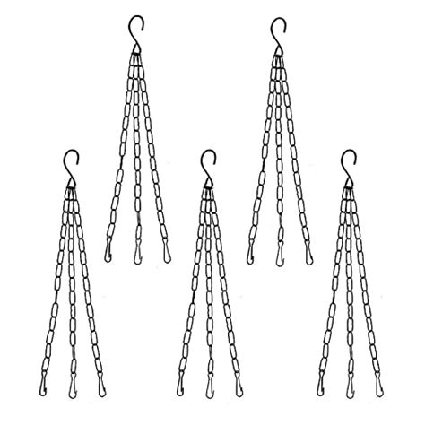 Gauri's Hanging pots Metal Chain Black with Hook for Baskets, Bird ...