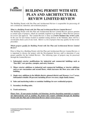 Fillable Online fremont Building permit with site plan and ...