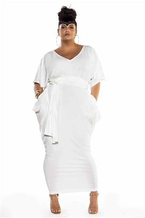 Plus Size White Skirt
