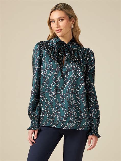 Blusa in raso fantasia