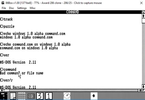 Image result for Windows 1.0 Debug Command