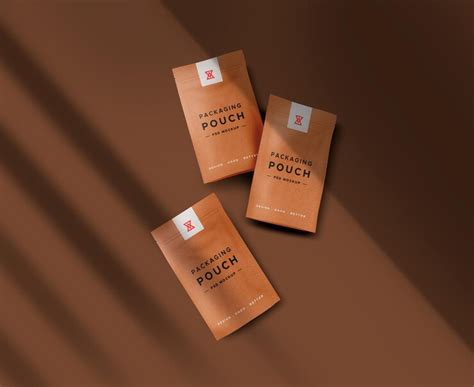 Packaging paper pouches mockup | Premium PSD