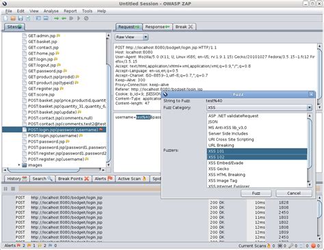 OWASP ZAP Scanner 的图像结果