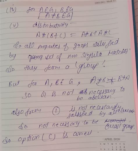6. the set of all non-singular square matrices of same order with ...