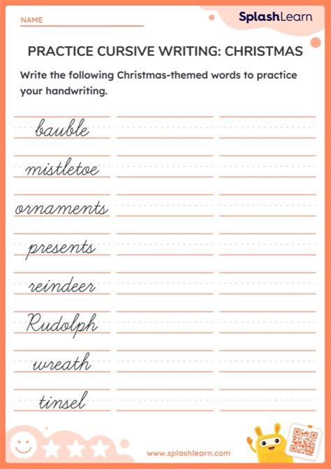 Image result for Christmas Cursive Handwriting Practice
