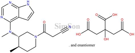 Tofacitinib (3S,4R/3R,4S)mixture of Isomer citarte salt | CAS No- NA ...