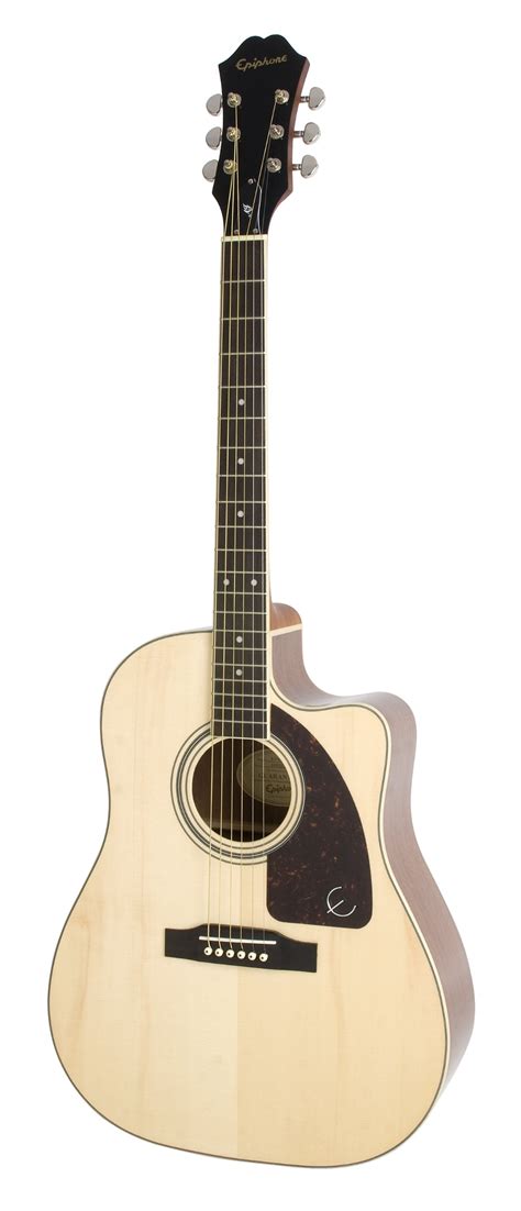 Epiphone Aj-220Sce Acoustic Electric Guitar, Natural - Mahogany Wood ...