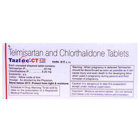 Tazloc-CT 6.25 Tablet 10's Price, Uses, Side Effects, Composition ...