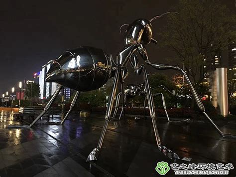 镂空网格铁艺动物摆件不锈钢昆虫蚂蚁雕塑发光装饰大型户外装饰品 - 榨油机之家