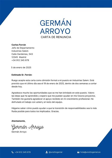 Cómo Redactar una Carta de Renuncia Laboral | PIAC