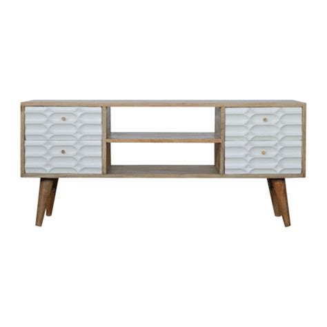 Capsule White Entertainment Unit - ArtisanFurniture.in