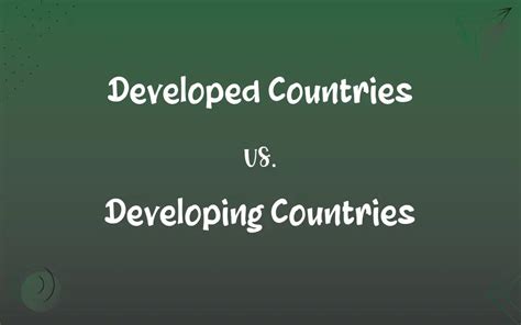Image result for Developing vs Developed Countries