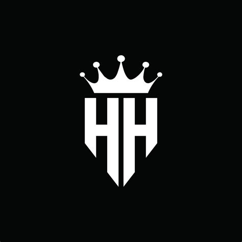 HH logo monogram emblem style with crown shape design template 4283839 ...