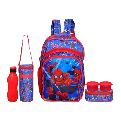 Happile School Bag Combo Set/Schoolbag/Lunch Box Cover/Water ...
