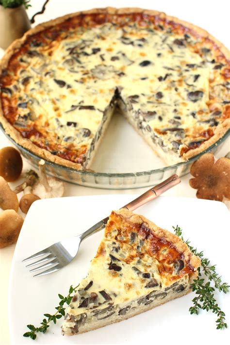 Wild Mushroom Quiche with a Gluten-Free Crust - Kitchen Frau