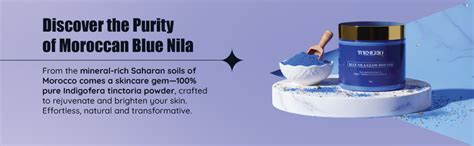 Buy TURMERIQ Moroccan Nila Powder | 100% Pure Indigofera Tinctoria Blue ...