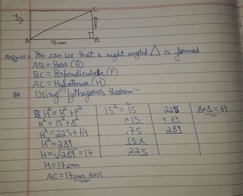 find the length of the diagonal AC of a rectangle whose sides are ab ...