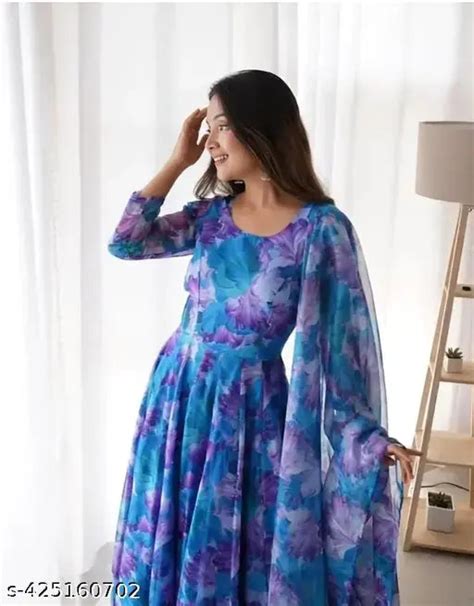 medha gown dupatta set - 9779589611819