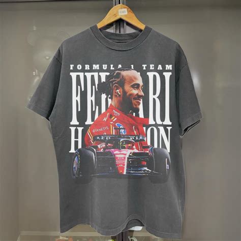 Vintage Lewis Hamilton Ferrari F1 T-Shirt, Retro Hamilton F1 Graphic ...