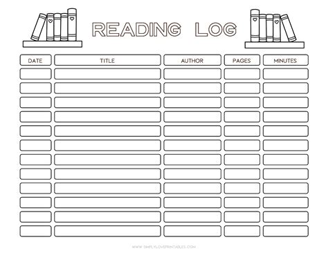 Free Printable Reading Logs For Preschoolers Free Printable Reading