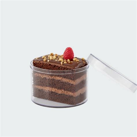 Clear Small Round Dessert Box – 250 ML | ₹34.00 per Piece | Box of 45 ...