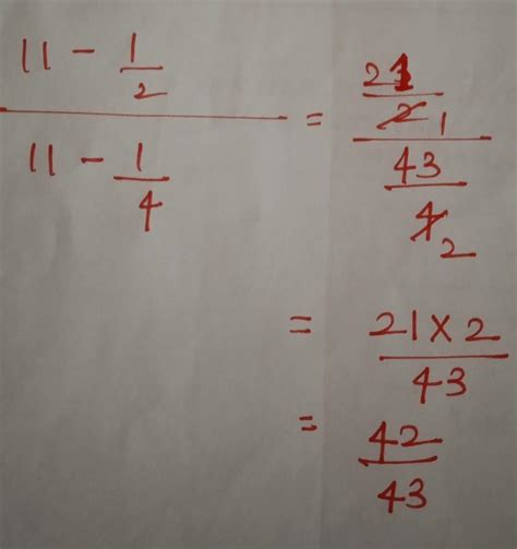 11-½/11-¼ simplify class 9 maths - Brainly.in